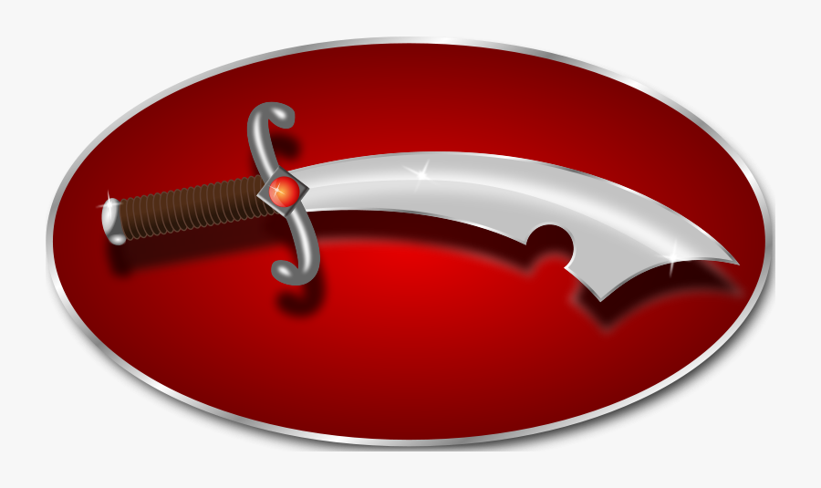Scimitar With Background - Sword, Transparent Clipart