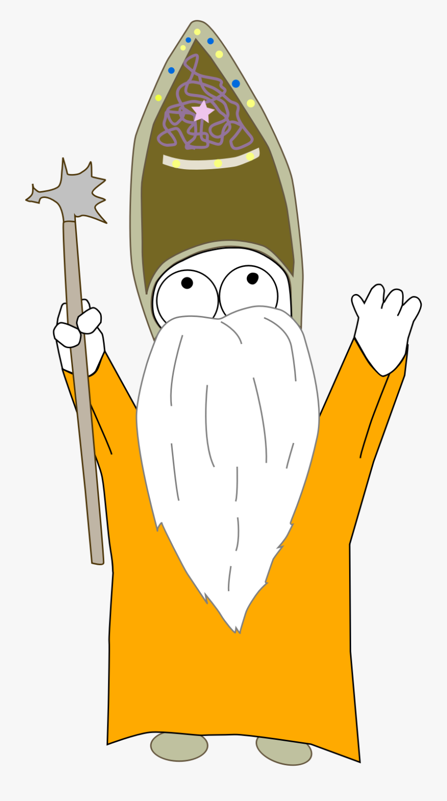 Sorcerer Hailing The Gods Clip Arts - Cartoon, Transparent Clipart