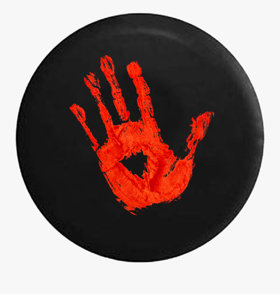 Zombie Bloody Handprint Jeep Camper Spare Tire Cover, Transparent Clipart