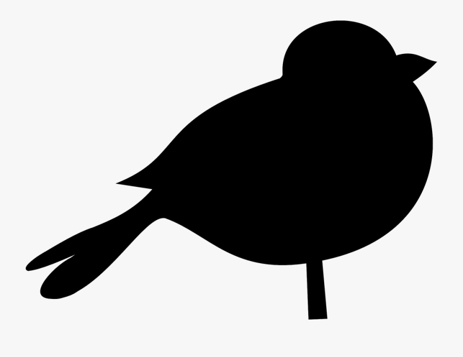 Ave, Negro, Silueta, Pájaro Gordo, Animales, Tweet - Cute Black Bird Clipart, Transparent Clipart
