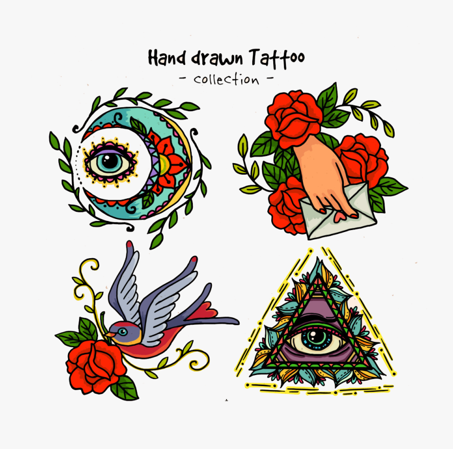 Old School Euclidean Vector Sticker Rose Tattoo - Rockabilly Baby Shower Invite, Transparent Clipart