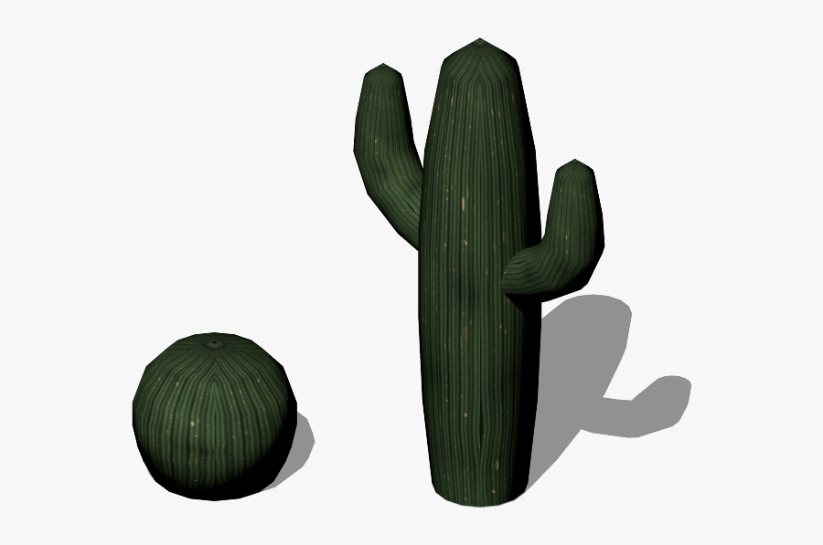 Low Poly Cactus Png - Cactus Isometric, Transparent Clipart