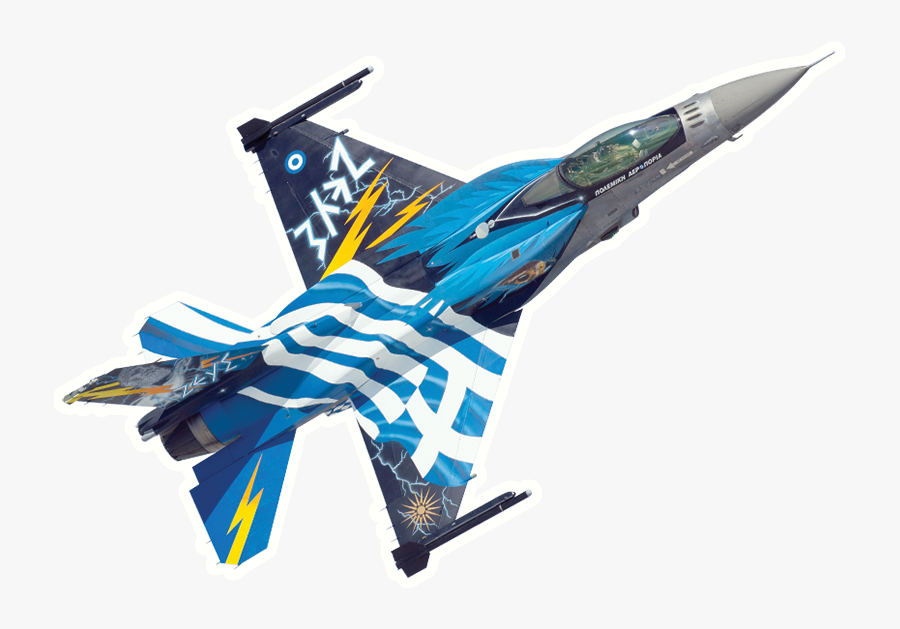 F16 Png -outdoor Vinyl Sticker F16 Hellenic Air Force - Zeus F 16, Transparent Clipart