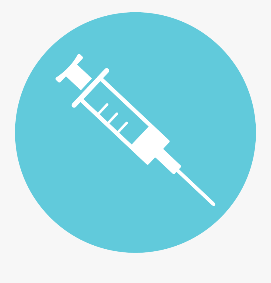 Transparent Medical Needle Png - Blue Syringe Symbol, Transparent Clipart