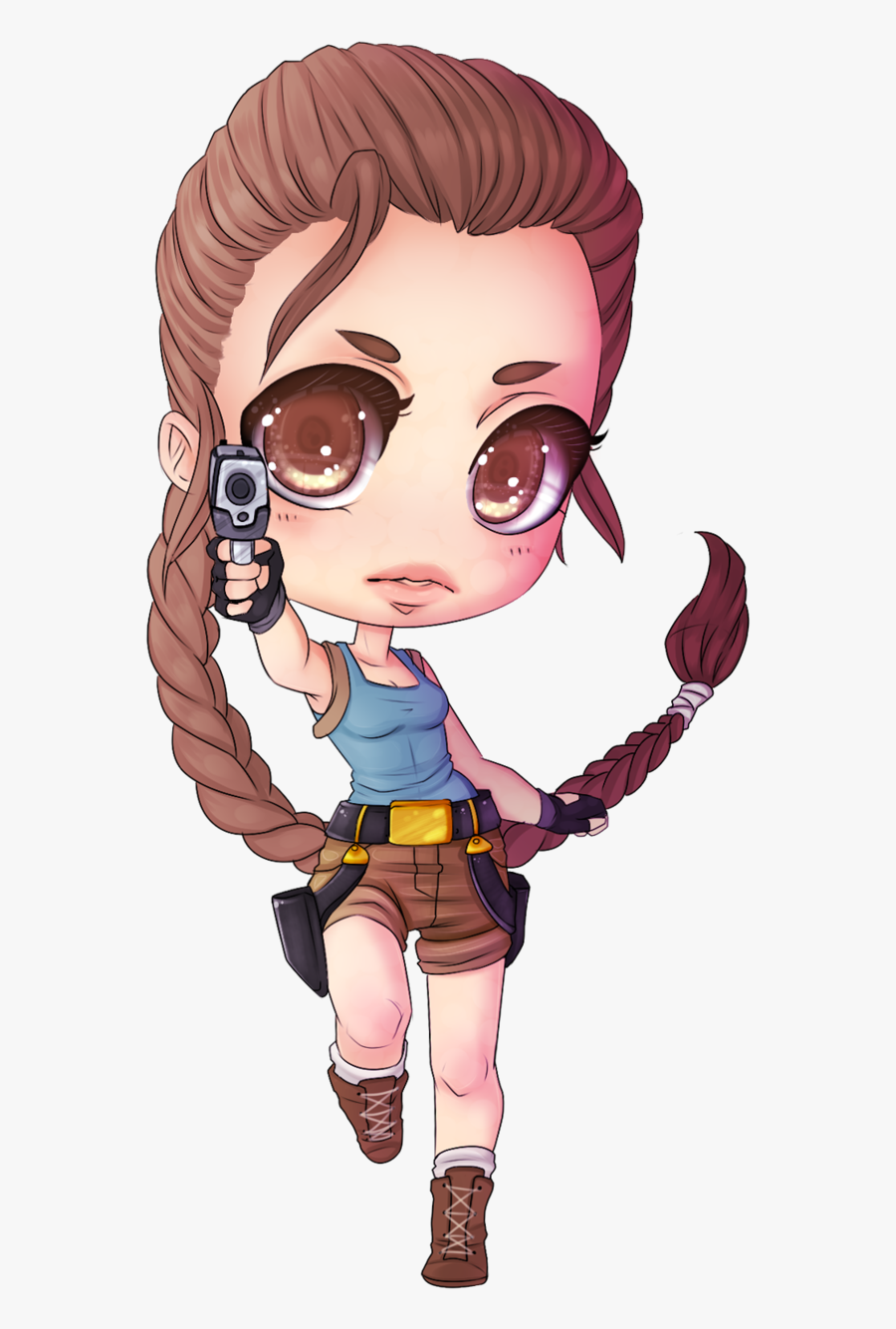 Tomb Raider Clipart Tener - Lara Croft Chibi, Transparent Clipart