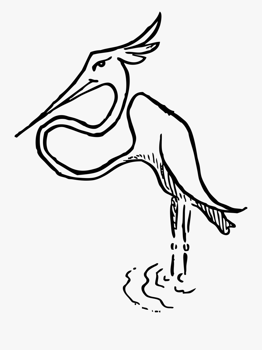Stork Clip Arts - Flamencos Animal Blanco Y Negro, Transparent Clipart
