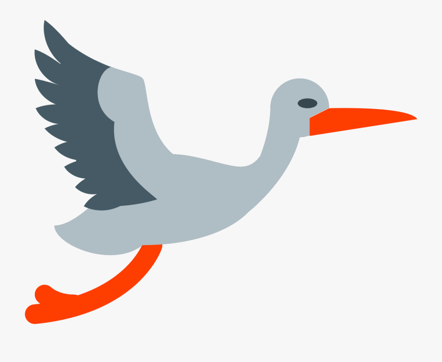 Transparent Baby Stork Clipart - Flying Stork Png Clipart, Transparent Clipart