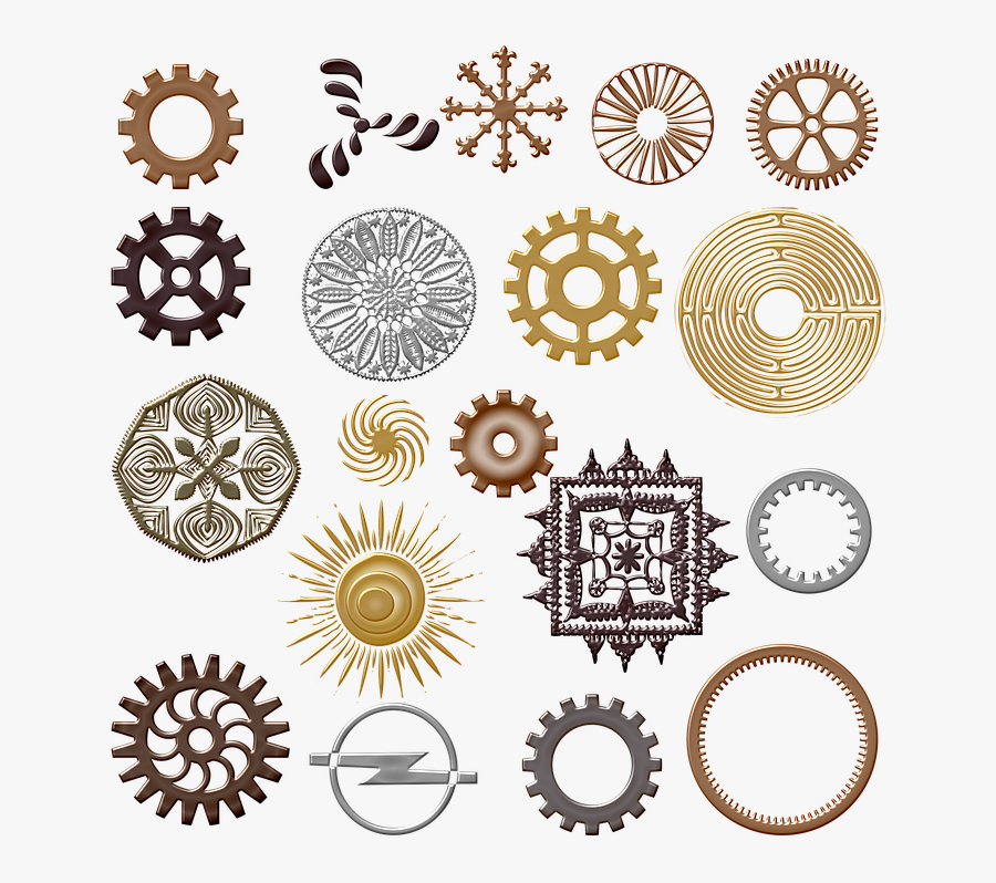 Steampunk Gears, Round Metal Shapes, Labyrinth, Gears - Circle, Transparent Clipart