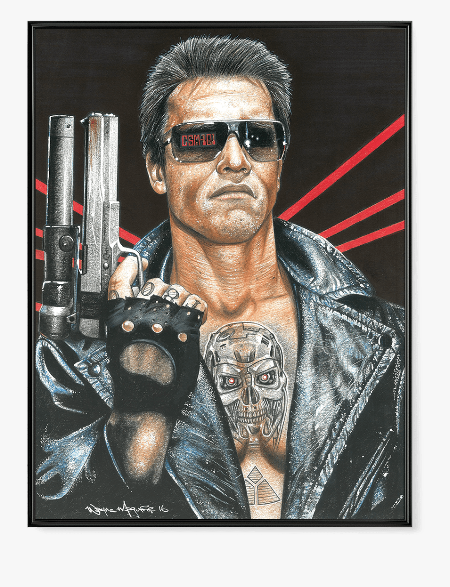 Clip Art Arnold Schwarzenegger Youtube - Terminator Poster Png, Transparent Clipart