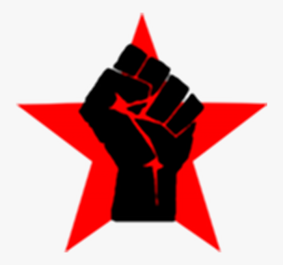 Panther Clipart Black Panther Party - Red Star And Fist, Transparent Clipart