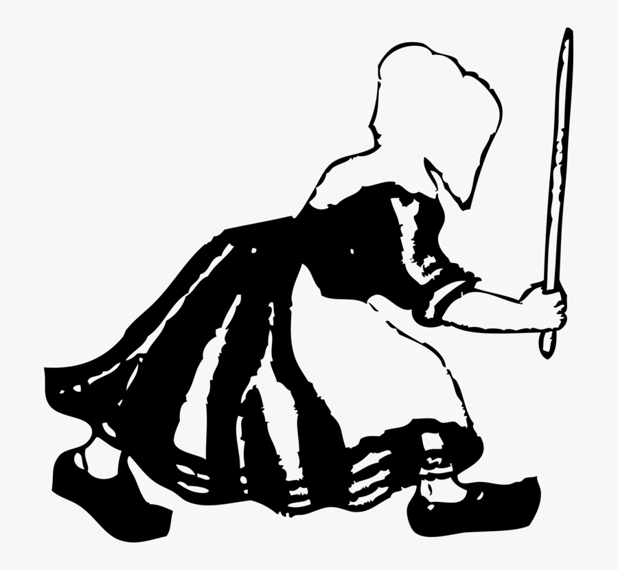 Art,monochrome Photography,artwork - Old Dutch Woman, Transparent Clipart