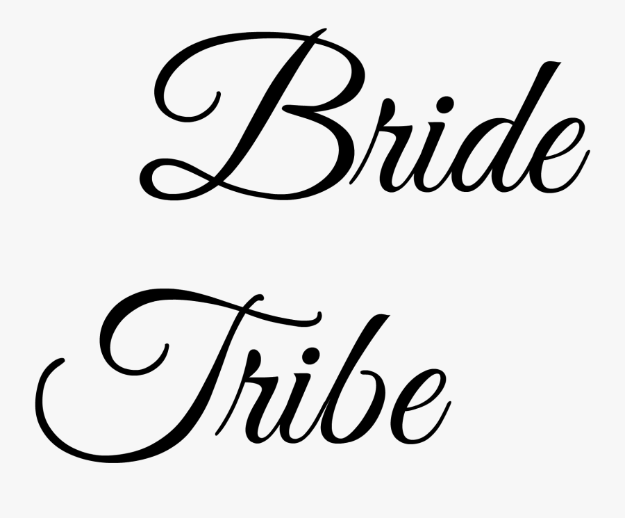 Clip Art Bride Tribe Svg - Calligraphy, Transparent Clipart