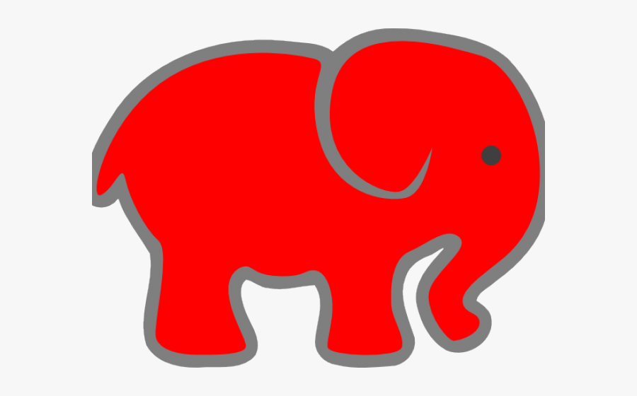 Elephant Clipart Red - Baby Elephant Clipart Red, Transparent Clipart