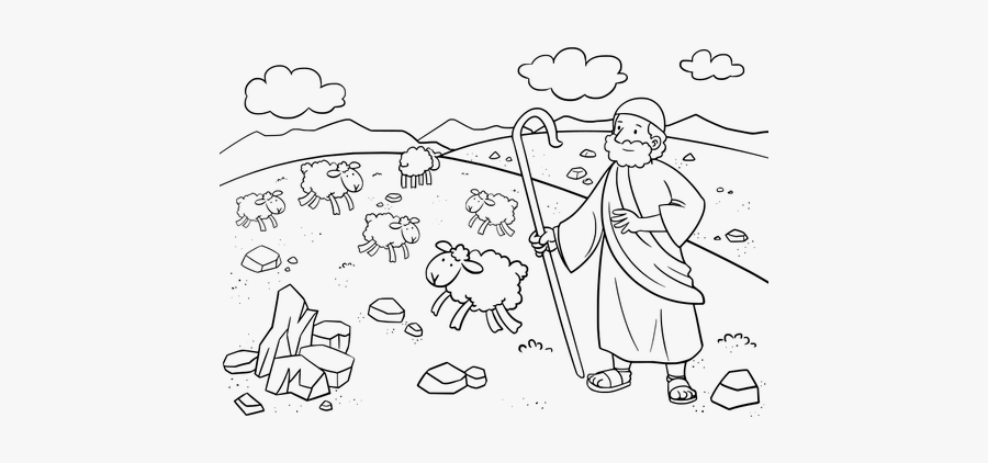 Exodus 3 - 1-12 - Exodus 3 1 12 Coloring Page, Transparent Clipart