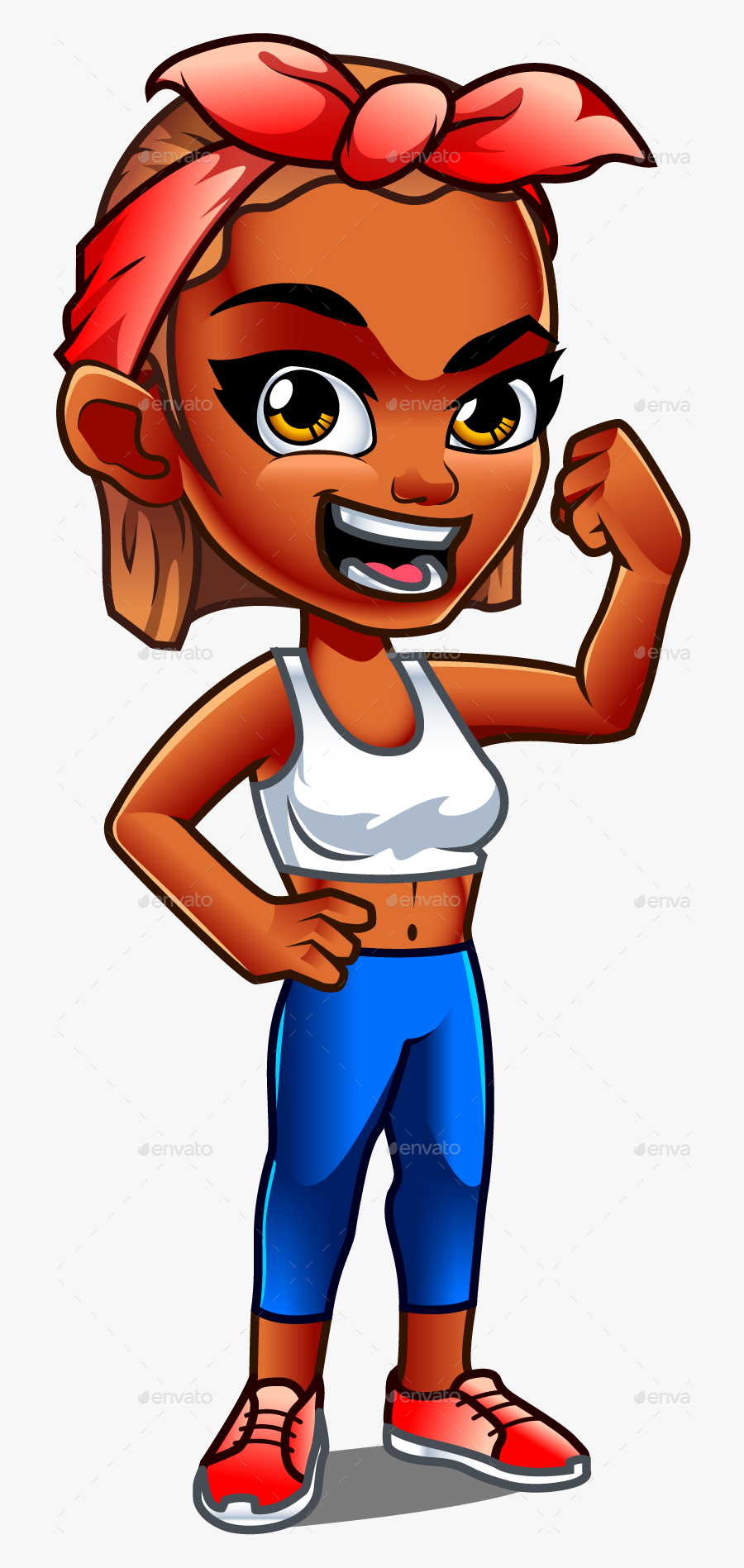 Strong Woman Cartoon Clip Art