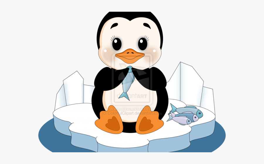 Rennaisance Clipart Penguin - Cartoon Penguin Eating Fish, Transparent Clipart