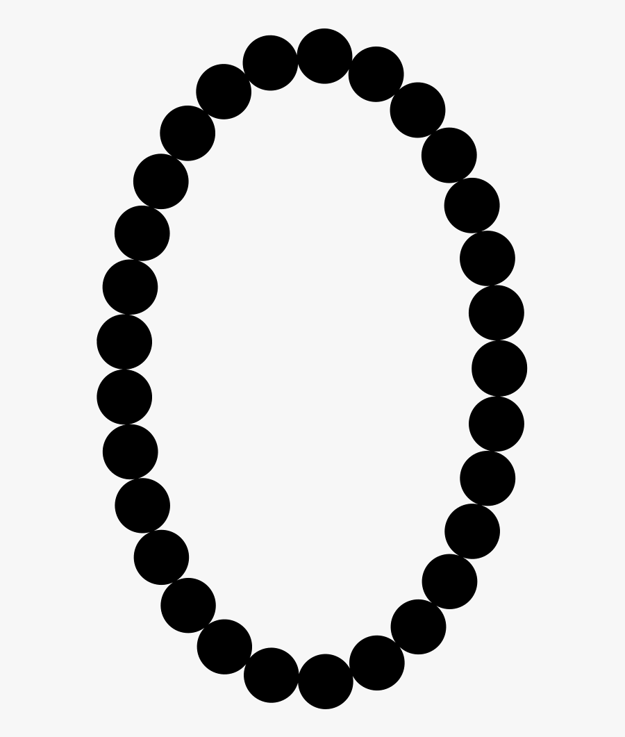 Necklace Oval Frame Shape - Onyx Bead Necklace, Transparent Clipart