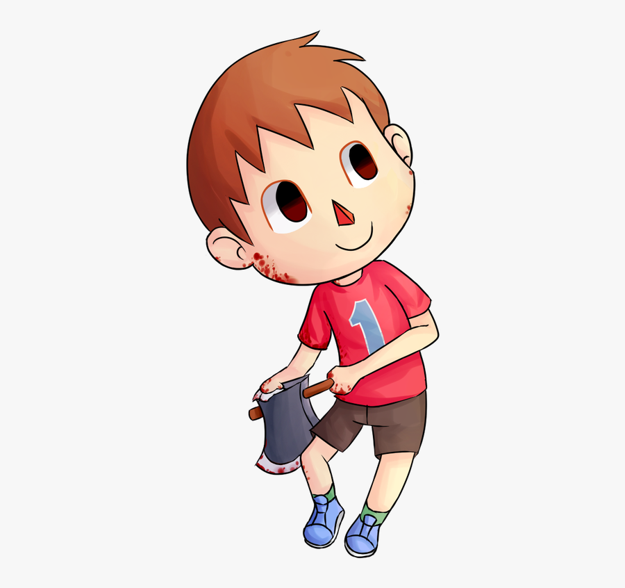 Drawn Mario Animal Crossing Villager - Chibi Villager, Transparent Clipart