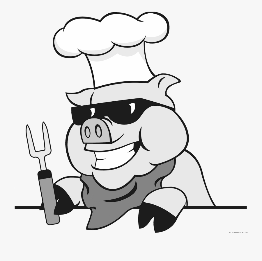 Bbq Pig Clipartblack Com - Pig In Chef Hat , Free ... (900 x 899 Pixel)