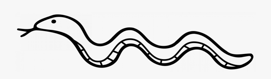 Clipart Snake Body - Long Snake Clipart Black And White, Transparent Clipart
