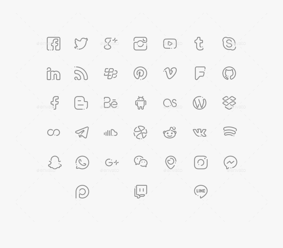 Clip Art Photoshop Social Media Icons - Icon, Transparent Clipart