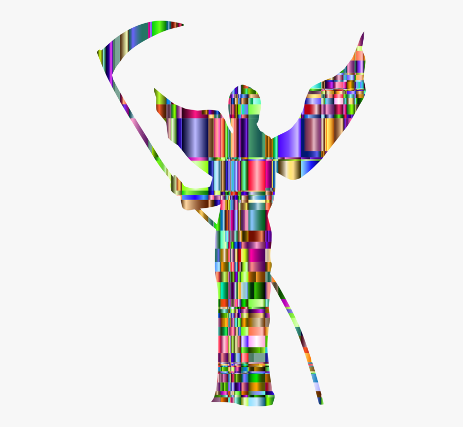 Purple,line,death - Grim Reaber Silhouette, Transparent Clipart