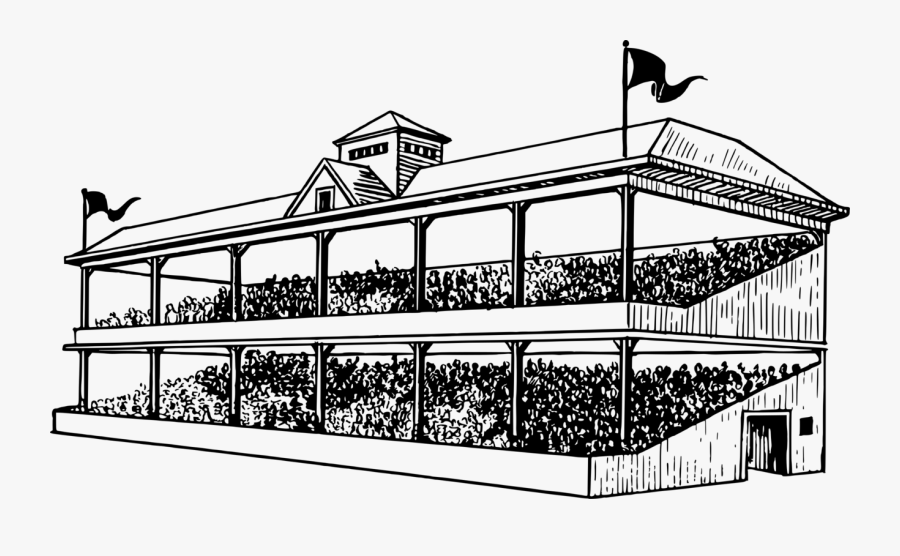 Line Art,shed,recreation - Grandstand Png, Transparent Clipart