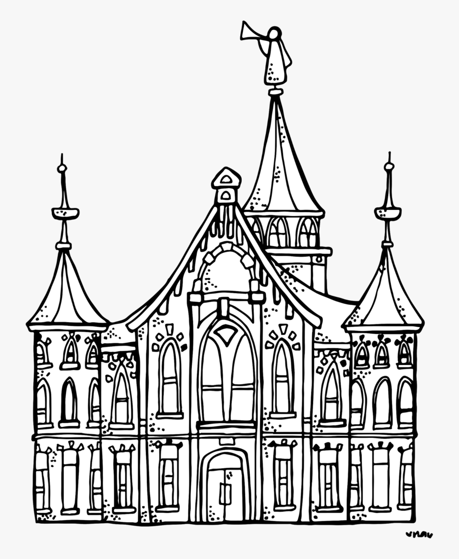 Melonheadz Lds Illustrating - Provo City Center Temple Clipart, Transparent Clipart