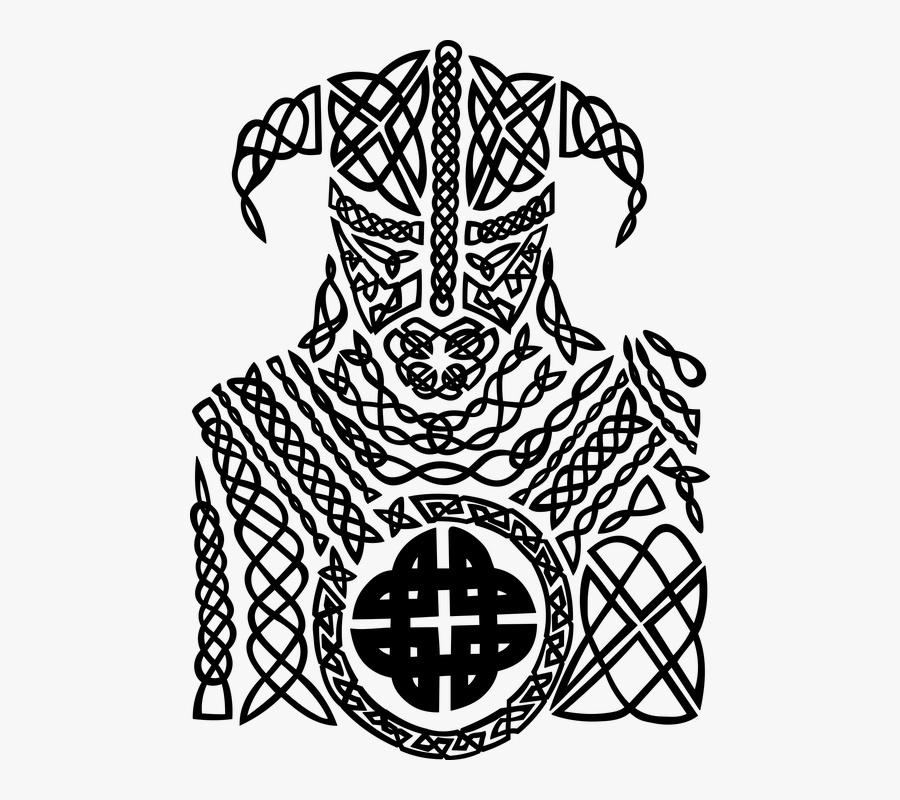 Viking Warrior Scandinavian Model Braid Ancient Celtic - Viking Art Png, Transparent Clipart