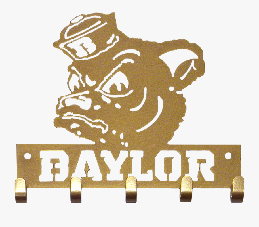 Baylor Sailor Bear Gold Key Ring - Illustration, Transparent Clipart