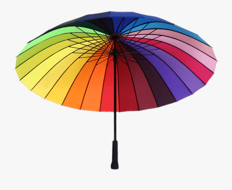 Parasol Rainbow Colours - Umbrella Png Rainbow, Transparent Clipart