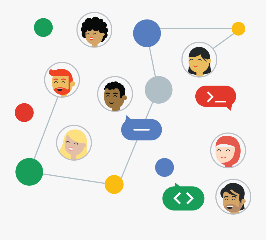 Illustration Of Diversity In A Developer Community, Transparent Clipart