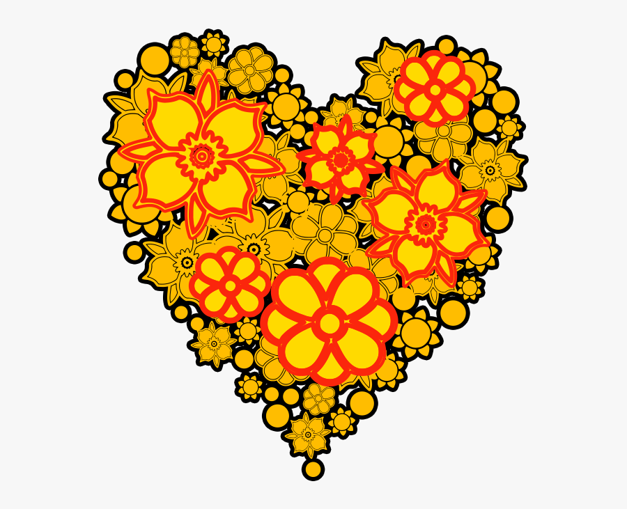 Flower Heart Png Transparent, Transparent Clipart