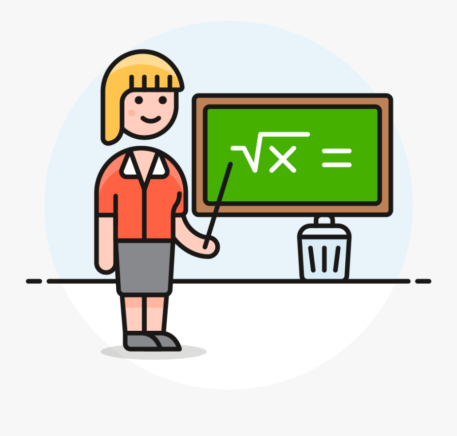 Clipart Teacher Chalkboard - Cartoon, Transparent Clipart