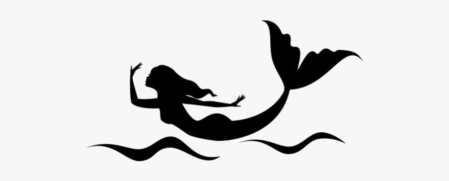 Mermaid Outline Png Transparent Images - Mermaid Tail On Transparent, Transparent Clipart