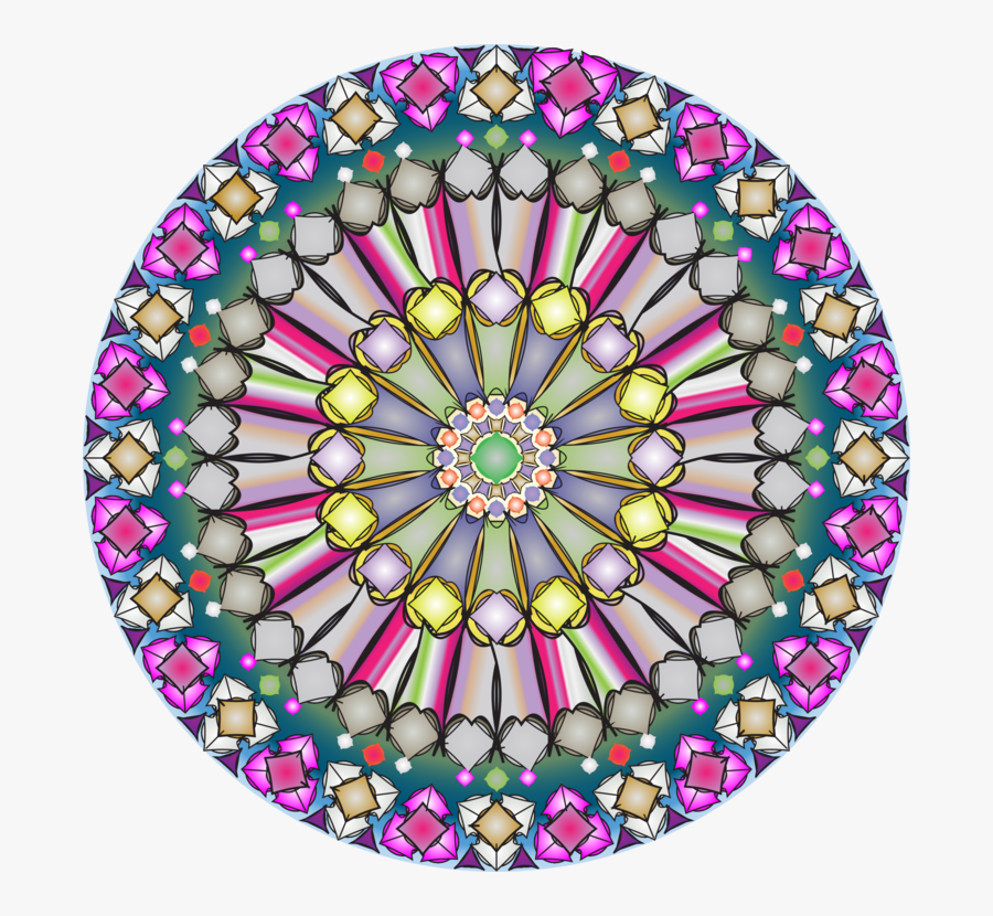 Visual Arts,glass,window - Mandala Art Butta Png, Transparent Clipart