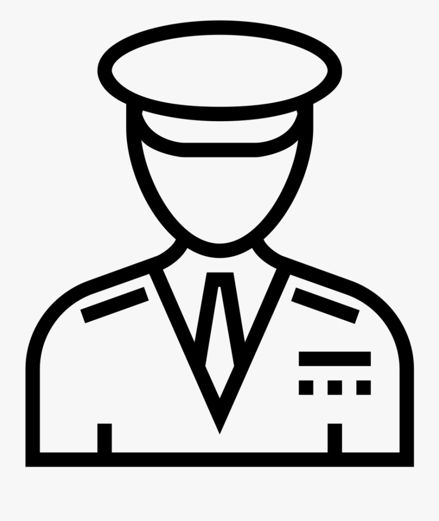 Commercial Pilots - Driver Outline Icon, Transparent Clipart