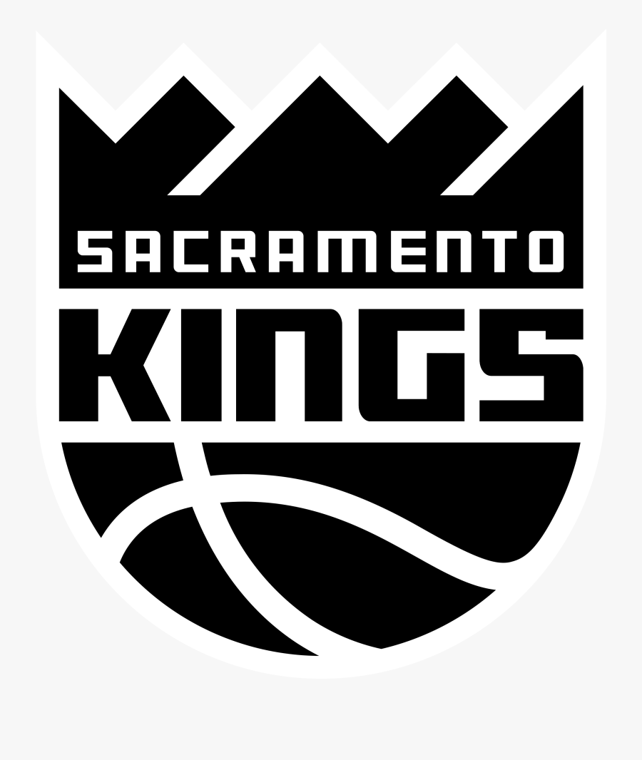 Sacramento Kings Logo Black And White Emblem- - Sacramento Kings Logo 2018, Transparent Clipart
