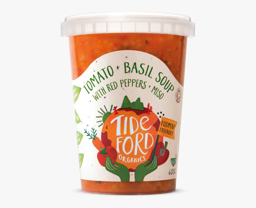 Tomato Basil Soup With Red Peppers Miso - Tideford Soup, Transparent Clipart