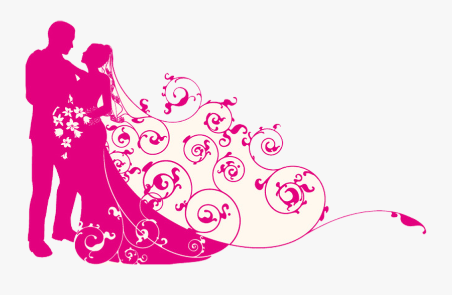 And Men Stitch Married Cross Bride Embroidery Clipart - Wedding Couple Clipart Black And White, Transparent Clipart