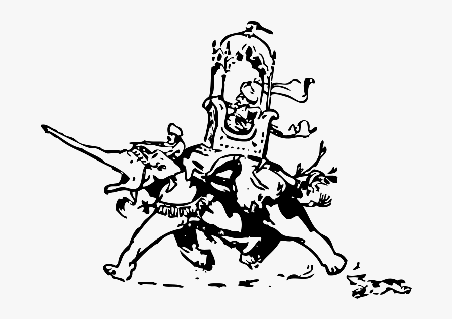 Charging Elephant - War Elephant Clipart Png, Transparent Clipart