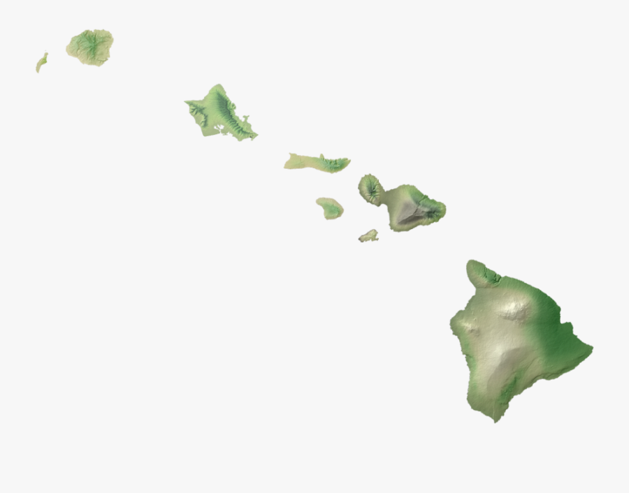 Hawaii Island Png - Hawaii Map Silhouette, Transparent Clipart