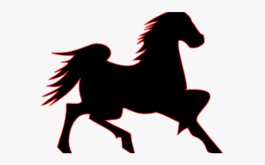Running Horse Silhouette Png, Transparent Clipart