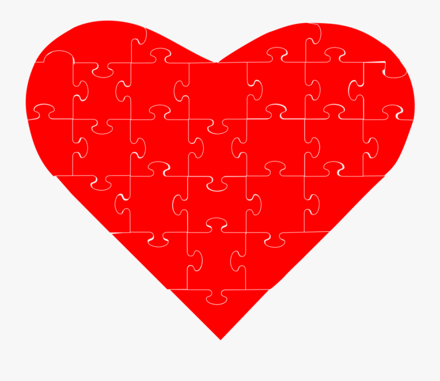 Puzzle Clipart Rompecabezas - Coração Quebra Cabeça Vermelho, Transparent Clipart