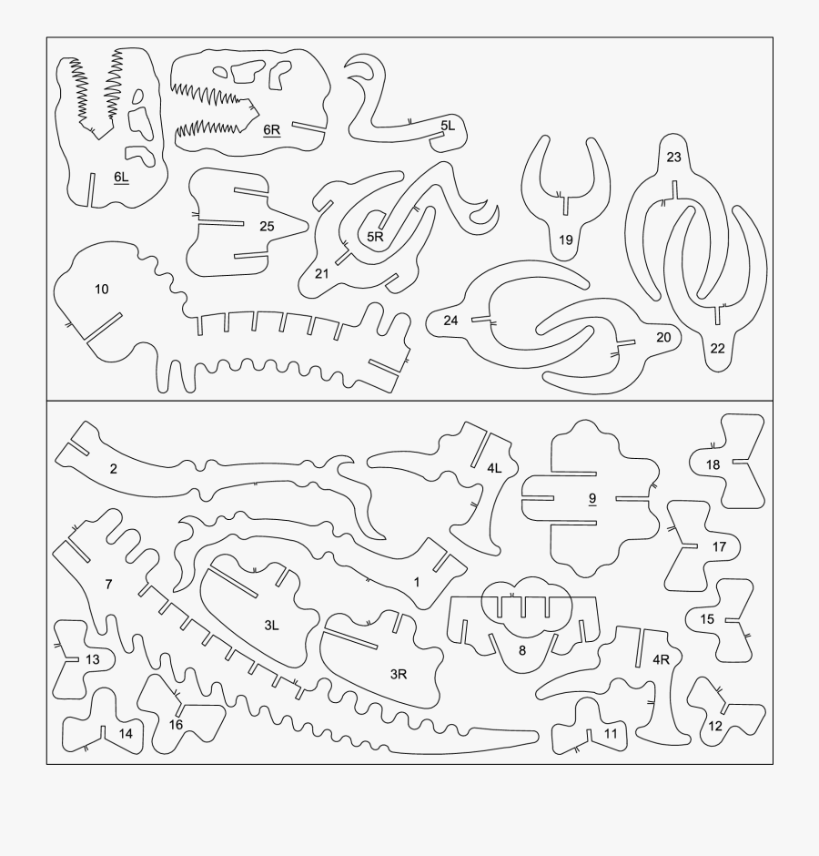 Download Plantilla Dinosaurio Document - Esqueleto De Dinosaurio Para Cupleaños, Transparent Clipart