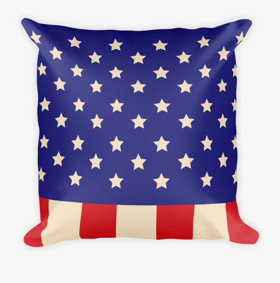 American Stars Square Pillow - Throw Pillow, Transparent Clipart