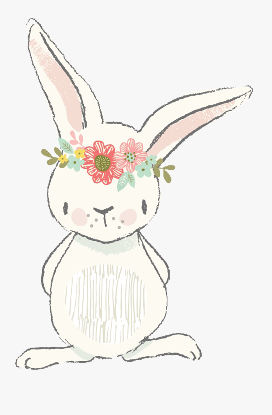 Cute Bunny Illustration, Transparent Clipart