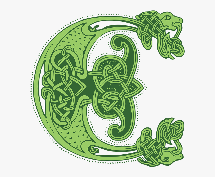 Celtic, Knot, Letter, Monogram, C, Initial, Ornamental - Celtic Design Png, Transparent Clipart