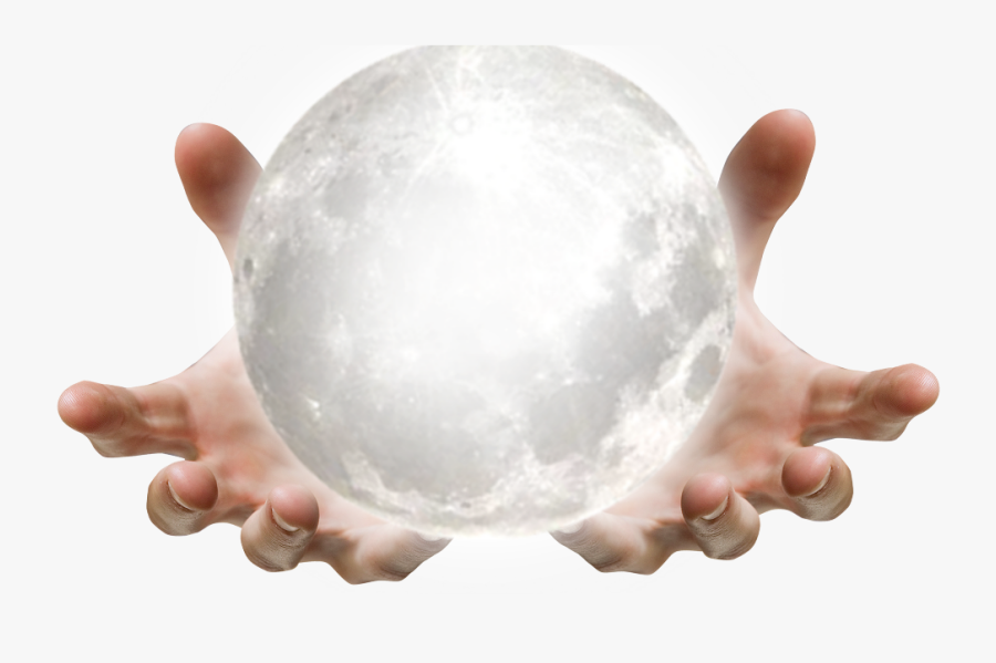 #moon #hands #god #creation - Crystal Ball Hands Png, Transparent Clipart