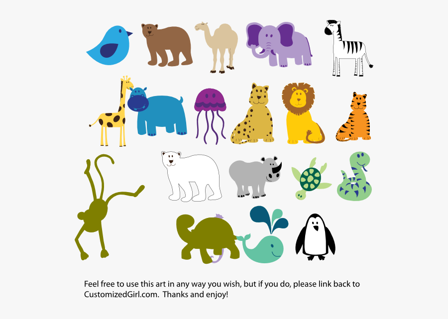 Animals In Noah's Ark Cartoon, Transparent Clipart